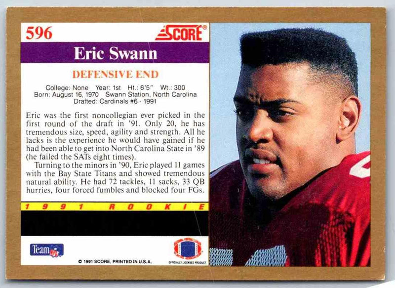 1991 Score Eric Swann #596
