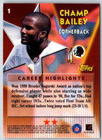1999 Topps Stars Champ Bailey #1 Rookie