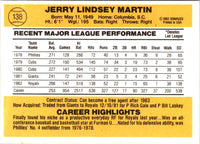 1983 Donruss Jerry Martin #138