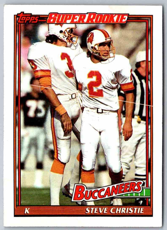 1991 Topps Football Steve Christie #486