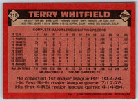 1986 Topps Terry Whitfield #318