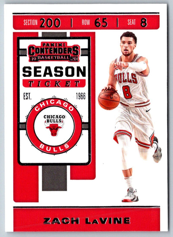 2019 Panini Contenders Optic Playing the Numbers Game Zach LaVine #8