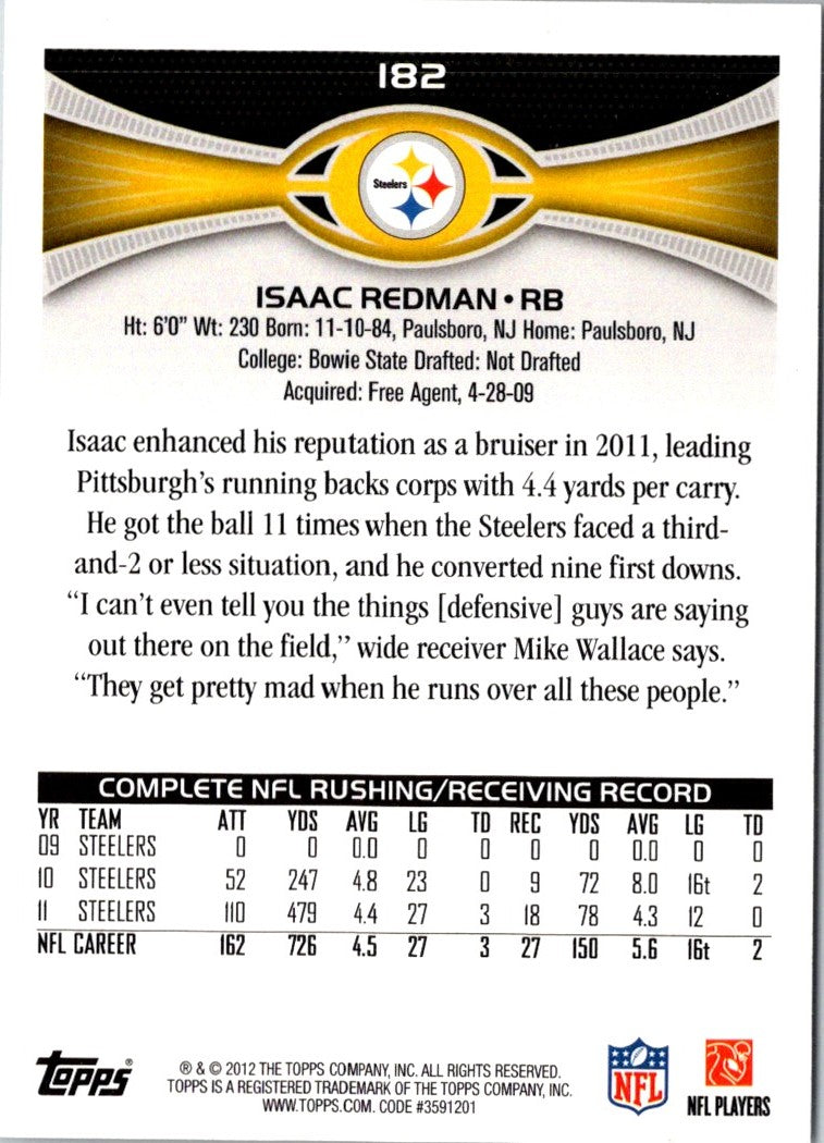 2012 Topps Isaac Redman