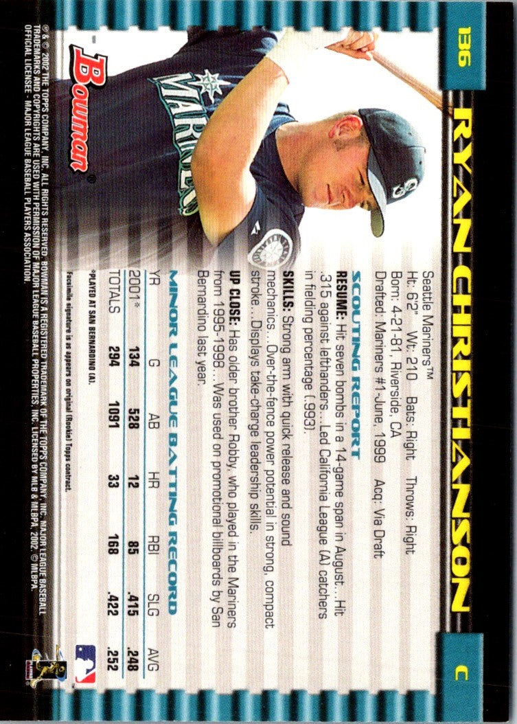 2002 Bowman Ryan Christianson