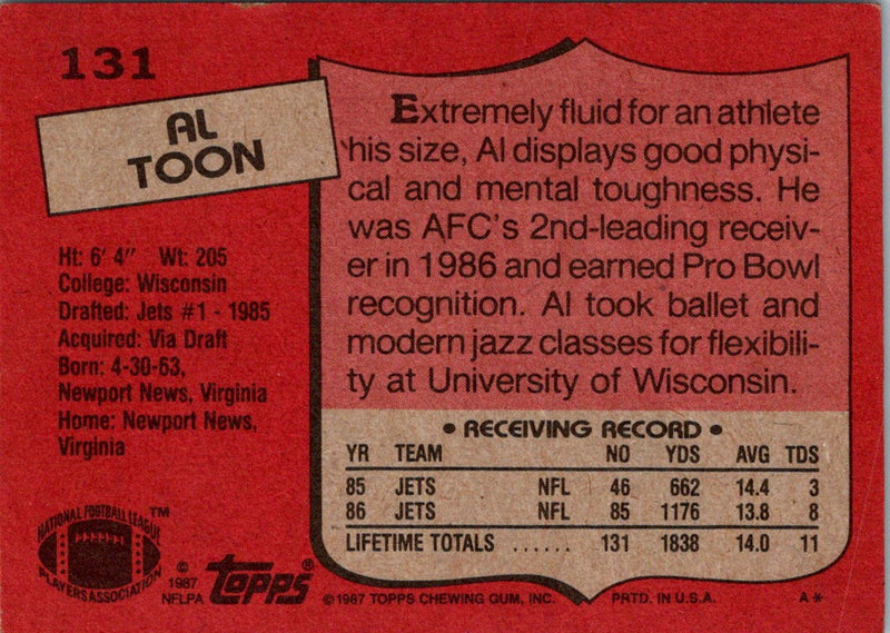 1987 Topps Al Toon