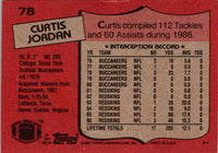 1987 Topps Curtis Jordan #78 NM+