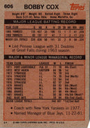 1983 Topps Bobby Cox