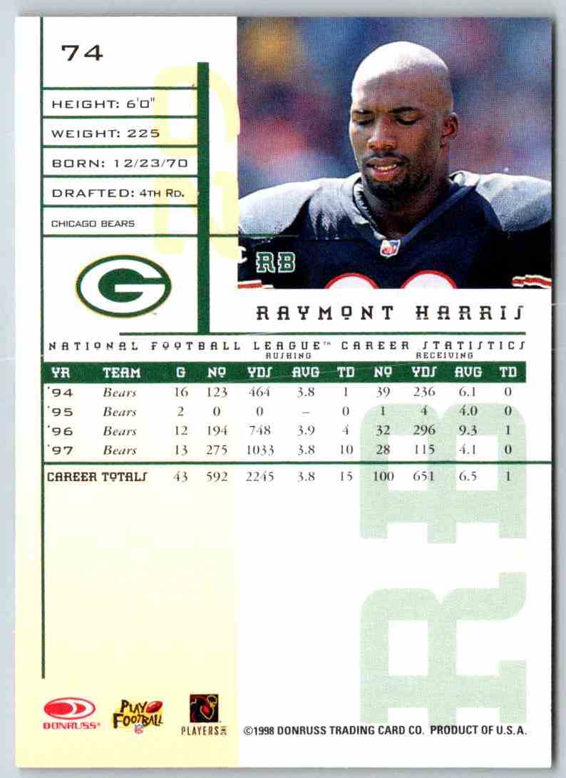 1998 Leaf Rookies And Stars Raymont Harris