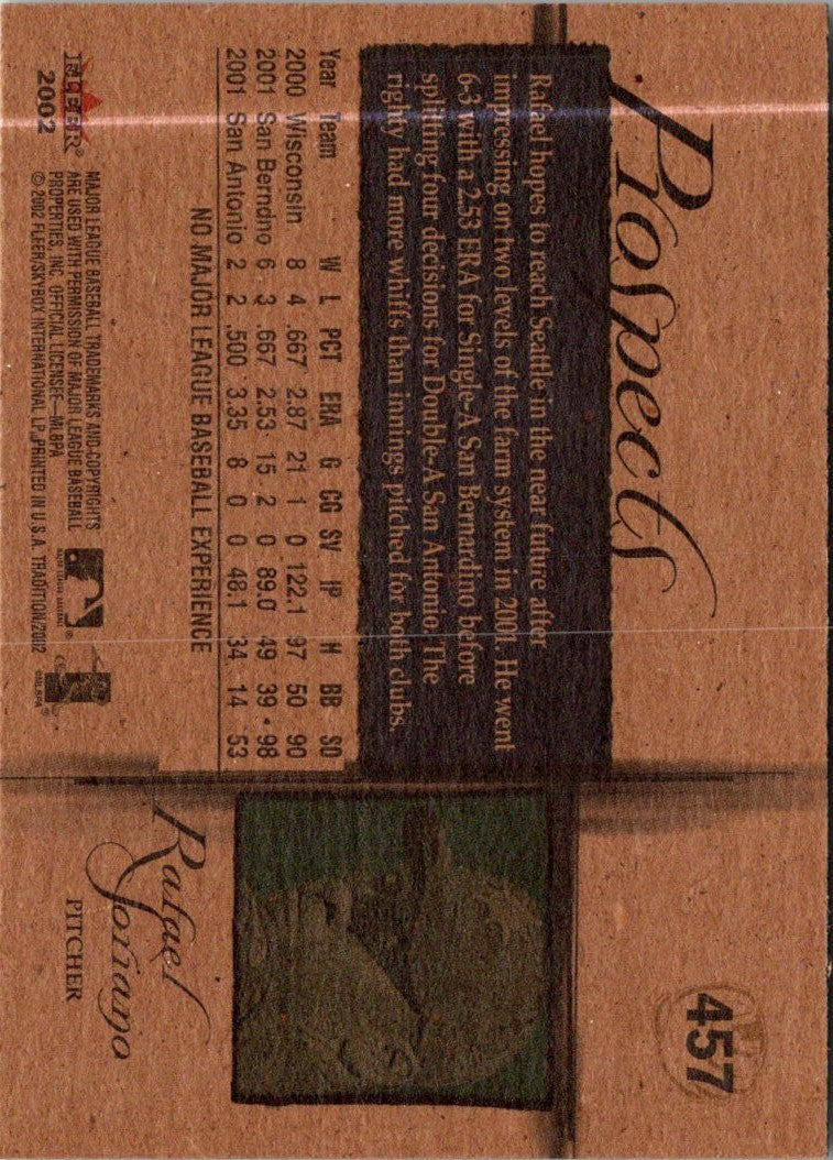 2002 Fleer Tradition Rafael Soriano