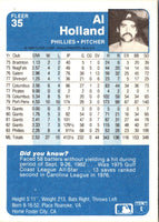 1984 Fleer Al Holland #35