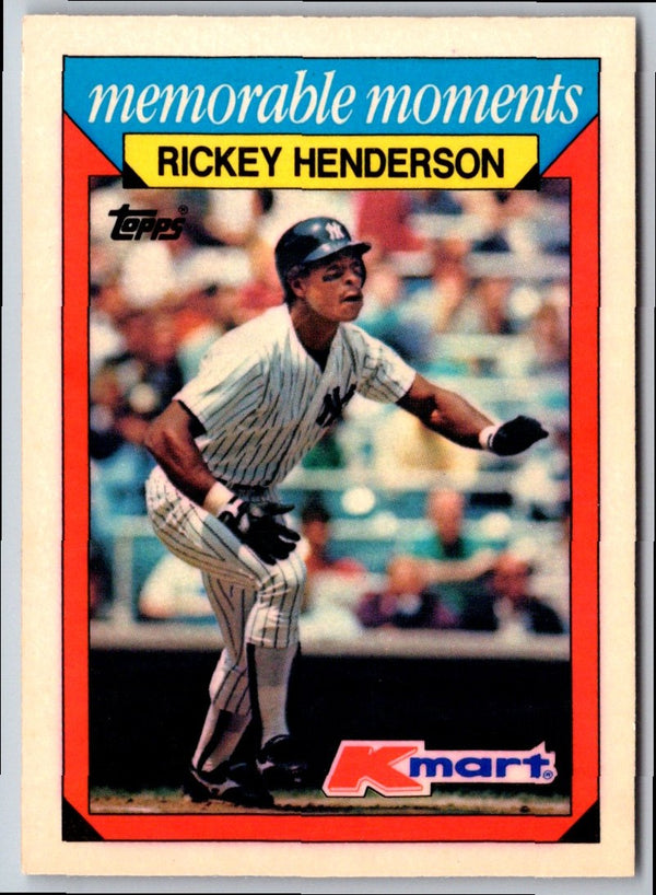 1988 Topps Kmart Memorable Moments Rickey Henderson #13