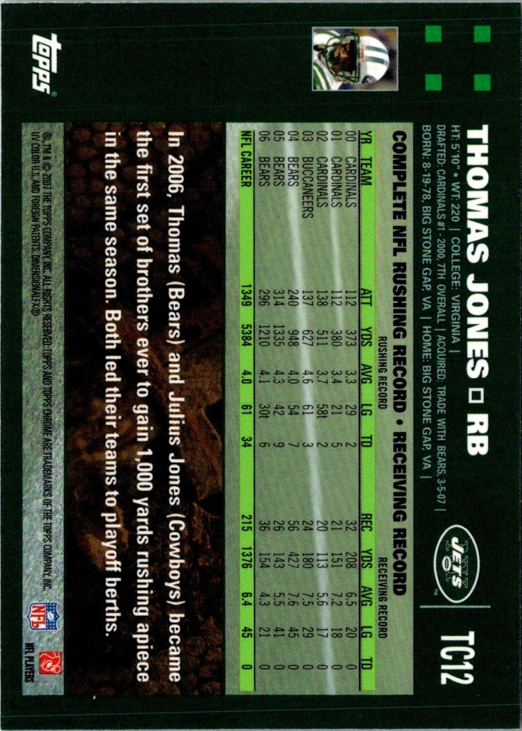 2007 Topps Chrome Thomas Jones