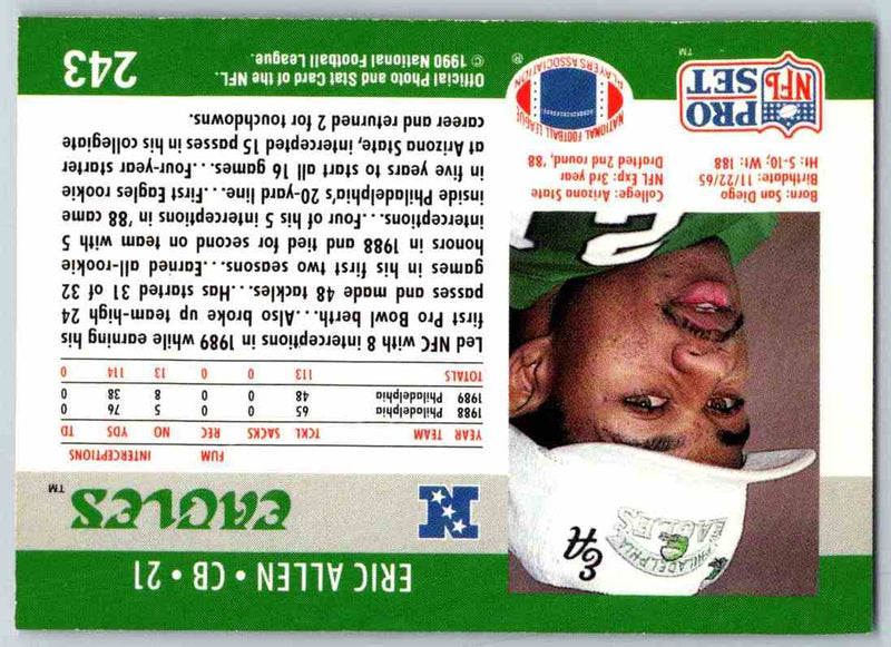 1990 Pro Set Eric Allen