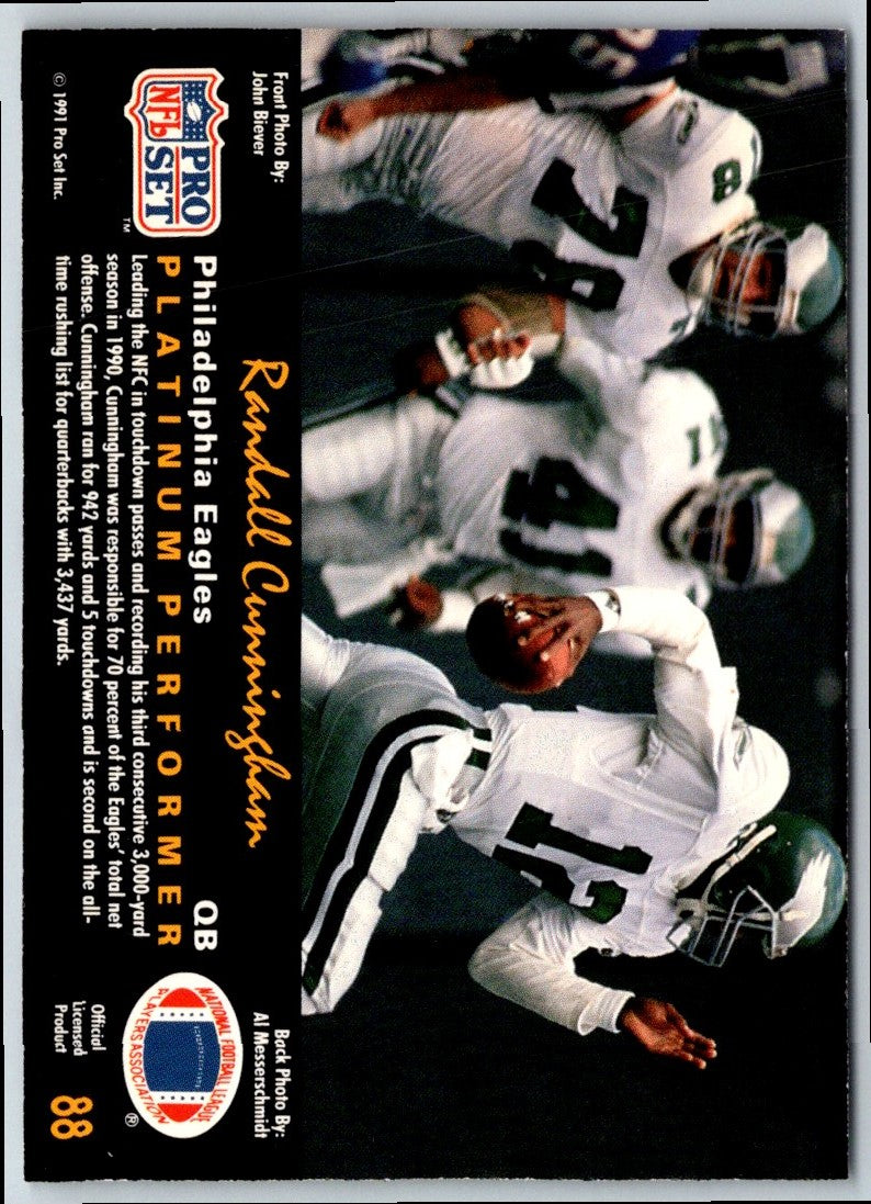 1991 Pro Set Platinum Randall Cunningham