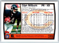 1999 Topps Glyn Milburn #195