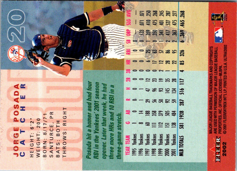 2002 Ultra Jorge Posada