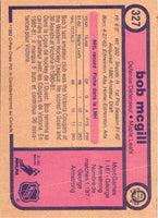 1982 O-Pee-Chee Bob McGill #327 Rookie