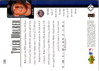 2001 Upper Deck Tyler Walker #289 Rookie