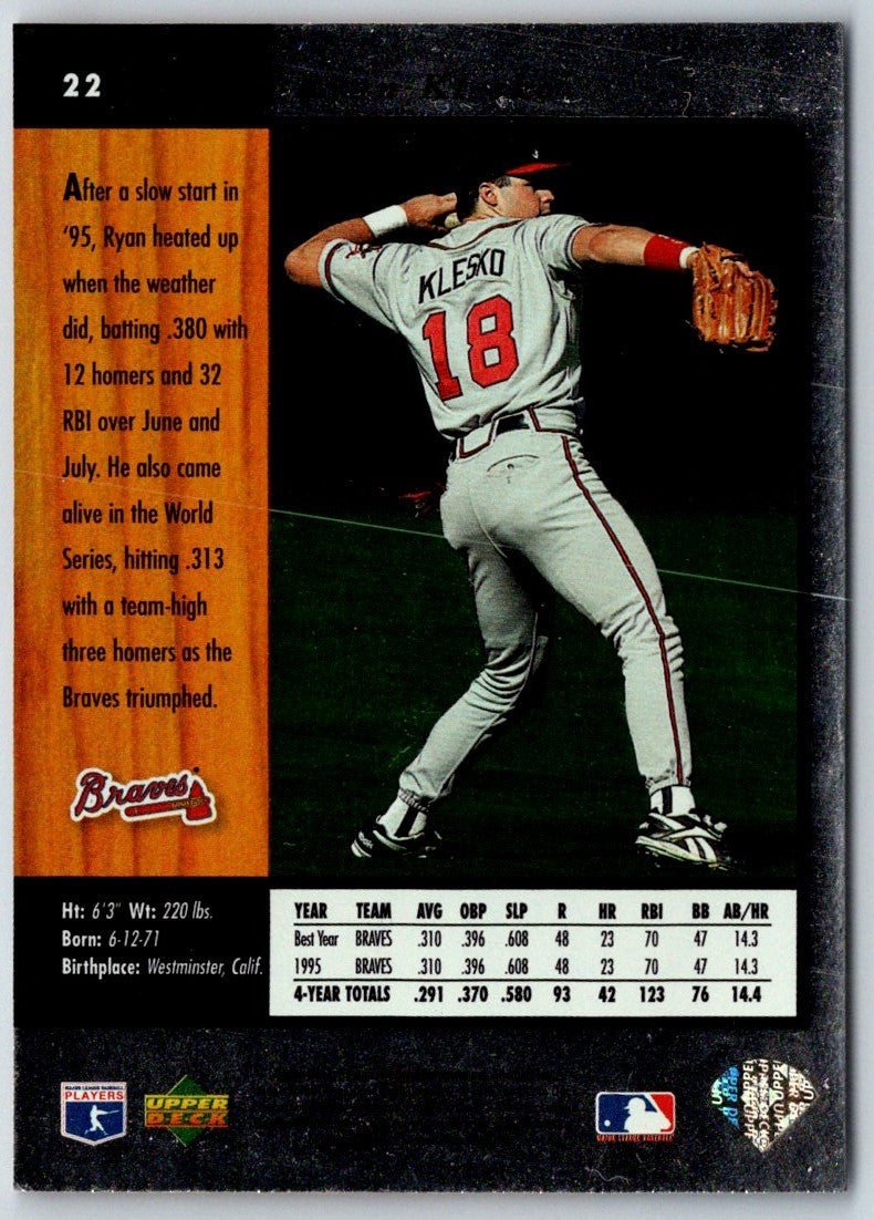 1996 SP Ryan Klesko