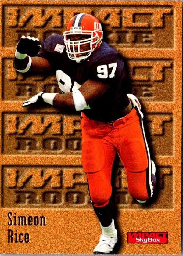 1996 SkyBox Impact Simeon Rice #185 Rookie