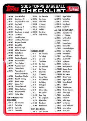 2005 Topps Checklist Checklist Series 1 #3