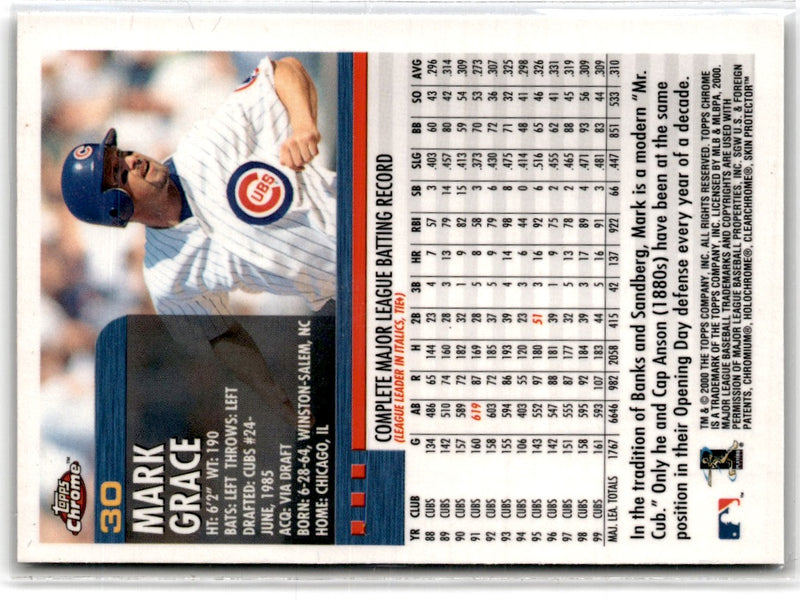 2000 Topps Chrome Mark Grace