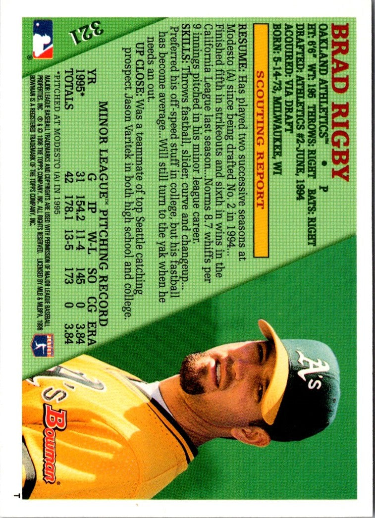 1996 Bowman Brad Rigby