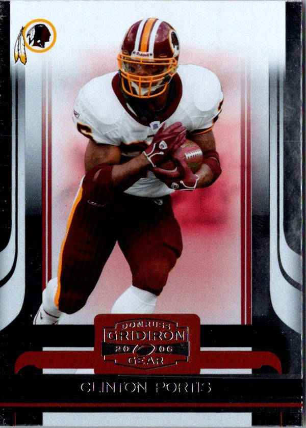 2006 Donruss Gridiron Gear Autographs Gold Holofoil Clinton Portis #99