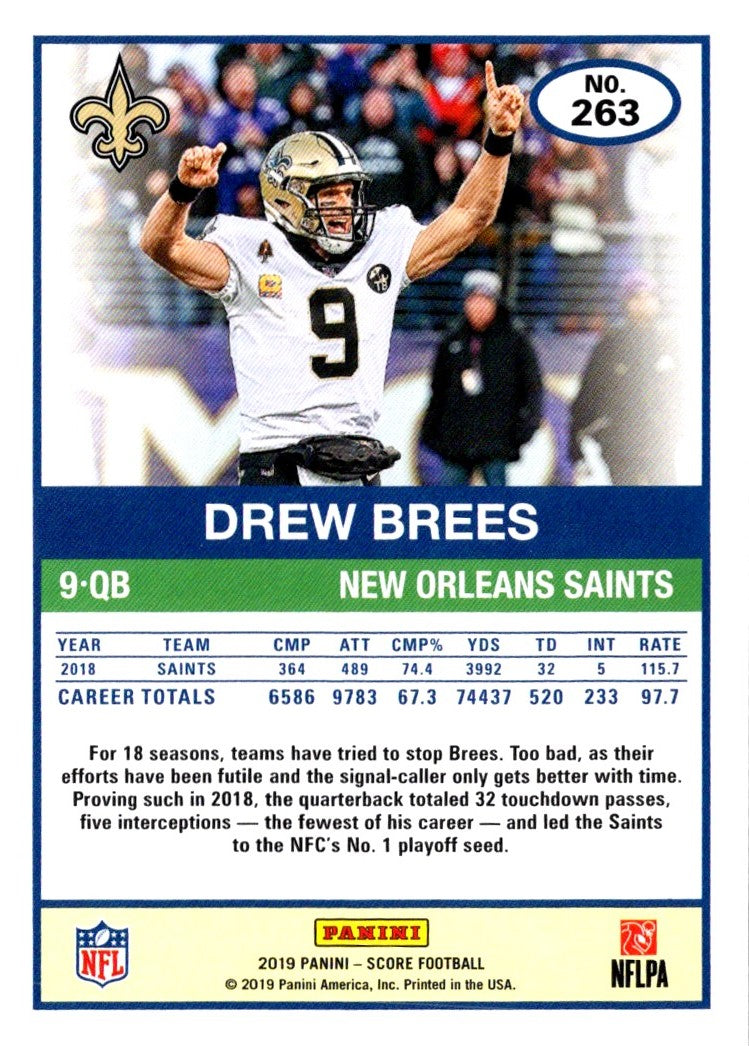 2019 Score Drew Brees