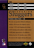 2003 Upper Deck Superior Sluggers Todd Helton #S6