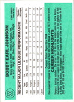 1984 Donruss Bob Johnson #500