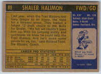1972 Topps Shaler Halimon #89