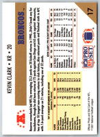 1991 Pro Set Kevin Clark #17 Rookie