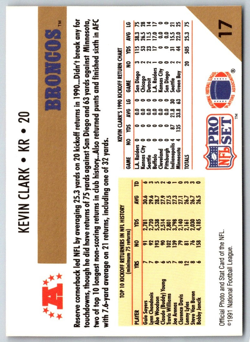 1991 Pro Set Kevin Clark