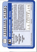 1990 Swell Baseball Greats Bud Harrelson #111