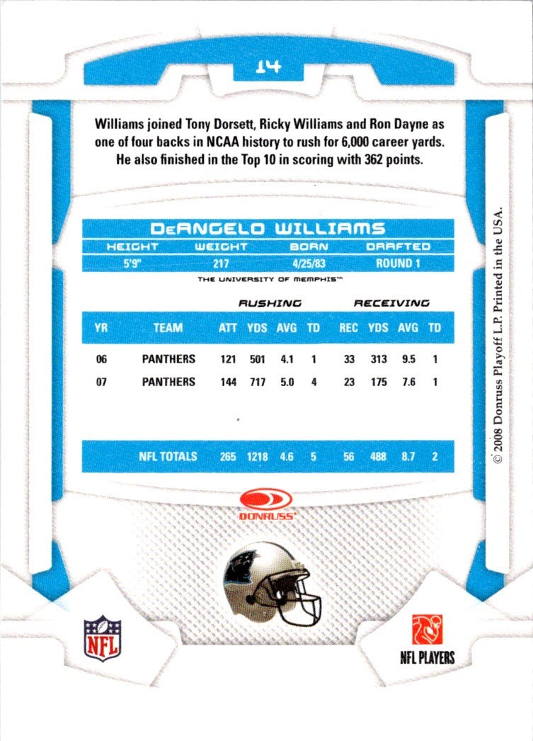 2008 Leaf Rookies & Stars DeAngelo Williams