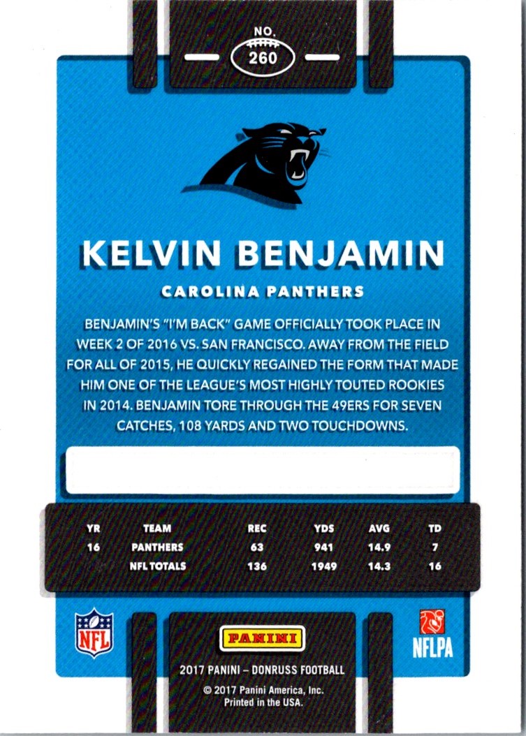 2017 Donruss Kelvin Benjamin