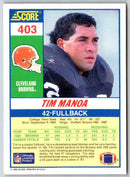 1990 Score Tim Manoa