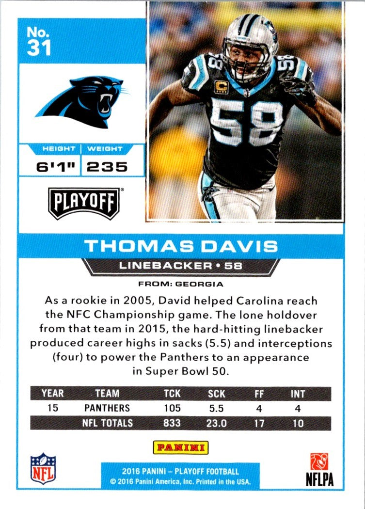 2016 Panini Playoff Thomas Davis