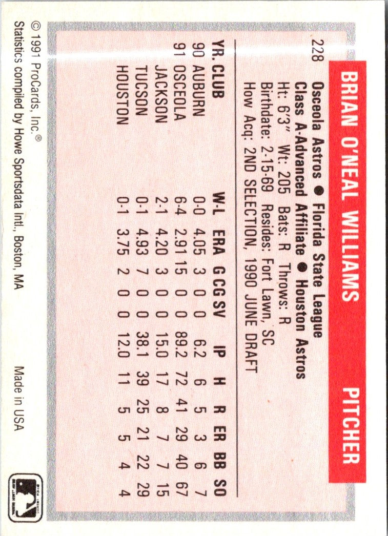 1991 ProCards Brian Williams
