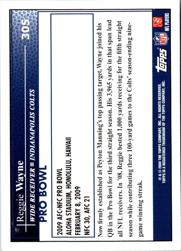 2009 Playoff Absolute Memorabilia Gridiron Force Reggie Wayne #20