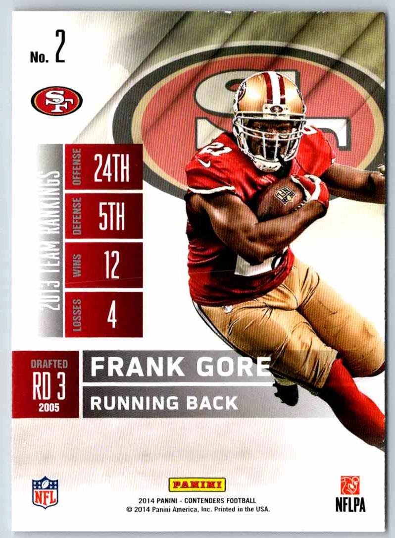 2014 Contenders Frank Gore