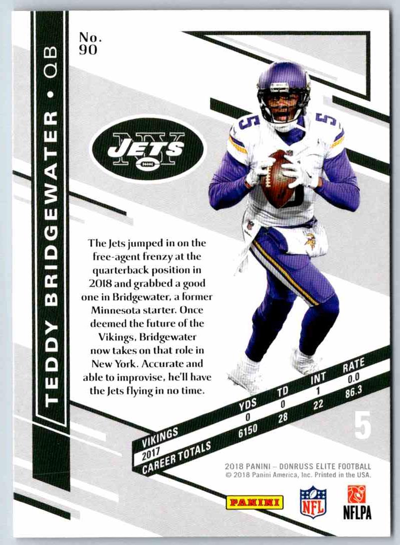 2018 Donruss Elite Teddy Bridgewater