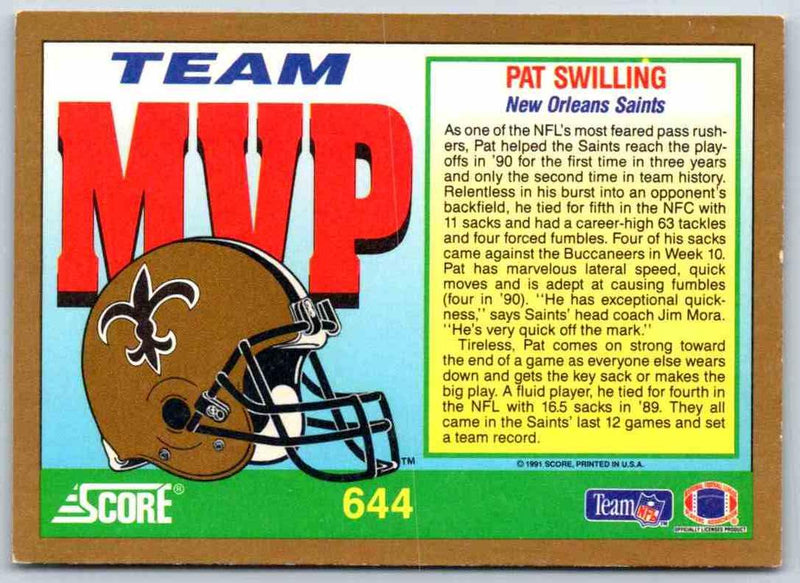 1991 Score Pat Swilling