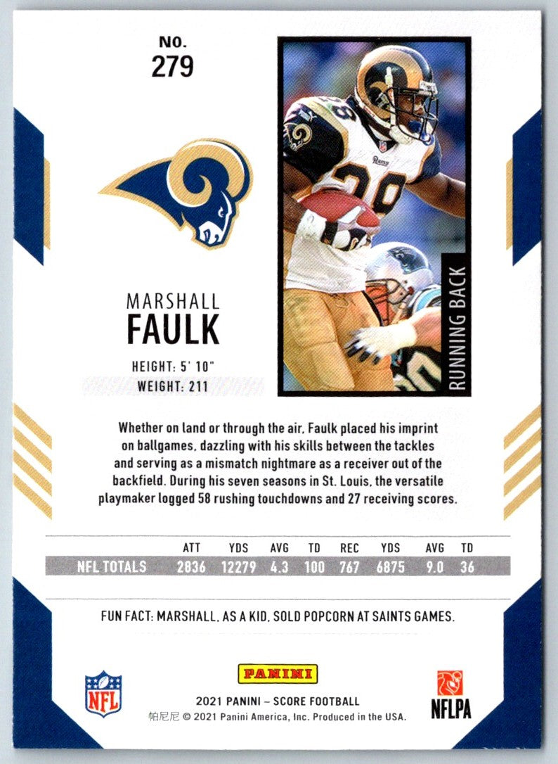 2021 Score Scorecard Marshall Faulk