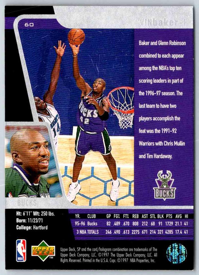 1998 Upper Deck Vin Baker