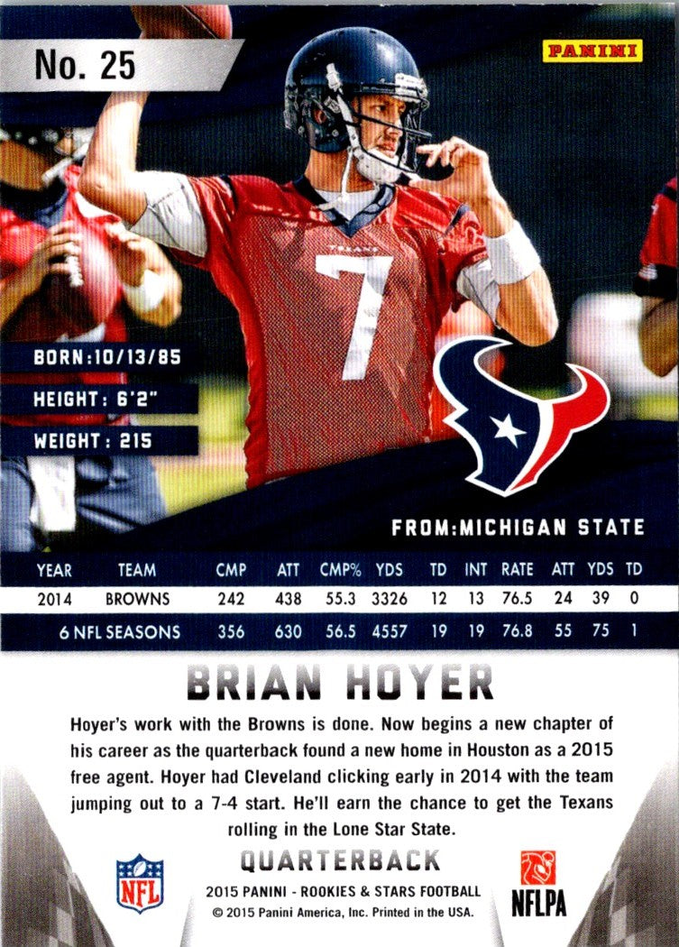 2015 Panini Rookies & Stars Brian Hoyer