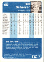 1984 Fleer Bill Scherrer #482 Rookie