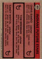 1981 Topps Indians Future Stars - Chris Bando/Tom Brennan/Sandy Wihtol #451 Rookie