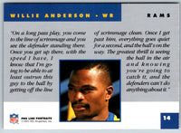 1991 Pro Line Portraits Willie Anderson #14